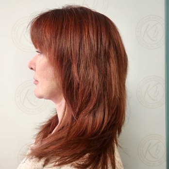 K Bella Hair Studio & Spa - Red refresh with layered movement - Hair Salons Near Me - Brighton, Michigan K Bella Hair Studio & Spa - Red refresh with layered movement - Hair Salons Near Me - Brighton, Michigan