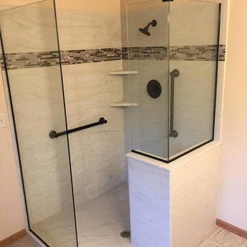 Clear Choice Bath - a corner shower with a glass door - Countertop Installation Near Me - Omaha, Nebraska Clear Choice Bath - a corner shower with a glass door - Countertop Installation Near Me - Omaha, Nebraska