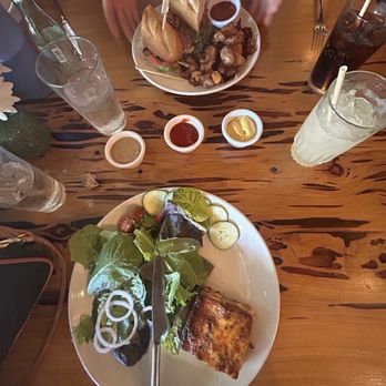 Longleaf Craft Kitchen & Bar - The lasagna and the New York strip sandwich - Bars Near Me - Wimberley, Texas Longleaf Craft Kitchen & Bar - The lasagna and the New York strip sandwich - Bars Near Me - Wimberley, Texas