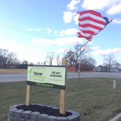 New Beginnings Family Fellowship - Church sign in front of New Beginnings.