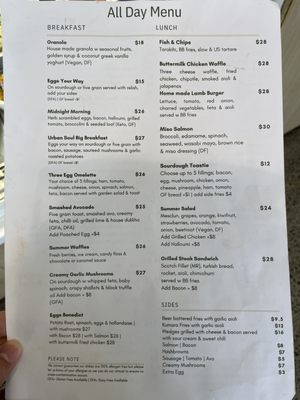Menu photo 1 Urban Soul Auckland, AUK