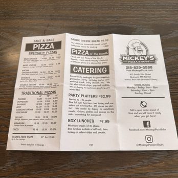 Mickey's - Menu - Pizza Near Me - Brainerd, Minnesota Mickey's - Menu - Pizza Near Me - Brainerd, Minnesota