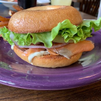 Corner Kitchen - House-Smoked Salmon, Sliced Red Onion, Pickled Green Tomato, Lusty Monk-Caper Aioli, Fancy Lettuce, Griddled Rise Above Bagel) - Breakfast & Brunch Near Me - Asheville, North Carolina Corner Kitchen - House-Smoked Salmon, Sliced Red Onion, Pickled Green Tomato, Lusty Monk-Caper Aioli, Fancy Lettuce, Griddled Rise Above Bagel) - Breakfast & Brunch Near Me - Asheville, North Carolina