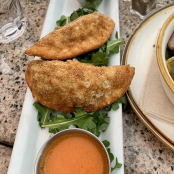 Brava Garden Eatery - Beef Empanadas with tomato basil and the best chimichurri sauce! - Wine Bars Near Me - Pleasanton, California Brava Garden Eatery - Beef Empanadas with tomato basil and the best chimichurri sauce! - Wine Bars Near Me - Pleasanton, California