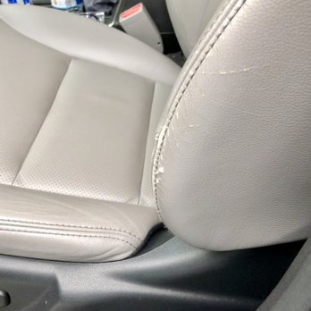 Mobile Leather Pro - Scratches and wear along the seat edge. - Furniture Reupholstery Near Me