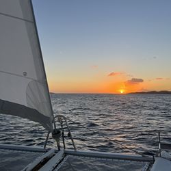 SV BlackSheep Charter Service - Sunset outside of little St James.