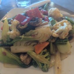 Asian Connection Restaurant - Mixed vegetables in a garlic chilli sauce