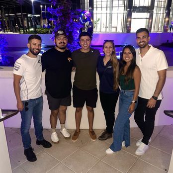 El Camino - Group pic outside fountain - Mexican Near Me - Boca Raton, Florida