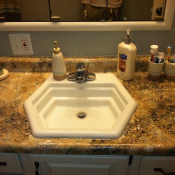 The Wright Coatings - Marbleized an old counter top. - Painters Near Me