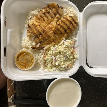 Fish Daddy Grill - Simply Grilled Tilapia New England Clam Chowder - Seafood Near Me - Fullerton, California