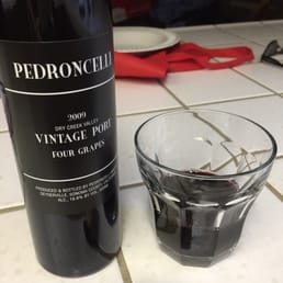 Enjoying a port from the vineyard tonight