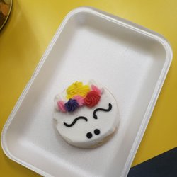 Eileen's Colossal Cookies - Unicorn with her close up