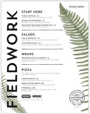 Menu photo 7 Fieldwork Brewing San Leandro, CA Menu photo 7 Fieldwork Brewing San Leandro, CA
