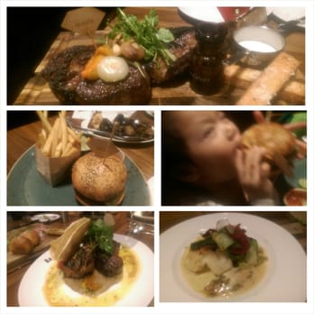The Bancroft - OUR main course and the kids meal burger. - New American Near Me - Burlington, Massachusetts