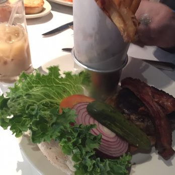 Hendrick's Tavern - Bacon burger with fries - Bars Near Me - Roslyn, New York
