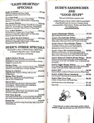 Menu photo 4 Dude's Steak House Sidney, NE