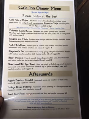 Menu photo 4 Cala Pub and Restaurant Dillon, CO