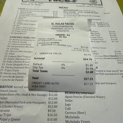 El Rulas Tacos - Higher Price$ every time I come here anymore