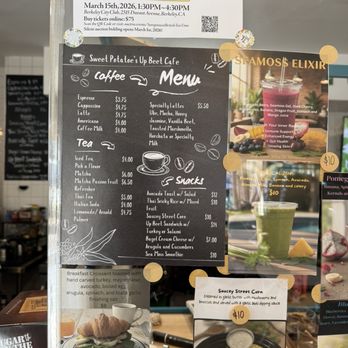 Sweet Potatoe's Up Beet Cafe - Photo 2: Food menu - Cafes Near Me - El Cerrito, California