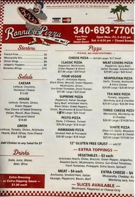 Menu photo 2 Ronnie’s Pizza an Mo St John, VI