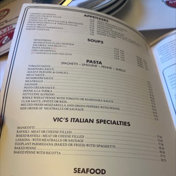 Vic's Italian Restaurant - Menu 1 - Pizza Near Me - Bradley Beach, New Jersey Vic's Italian Restaurant - Menu 1 - Pizza Near Me - Bradley Beach, New Jersey