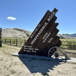 Independence Rock - 07.04.24 a granite outcrop where thousands of emigrants carved their names and messages on the Oregon Trail