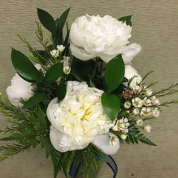 The elegance of white peonies.