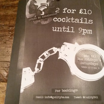 Guilty By Association - Cocktail Bars Near Me - Manchester, XGM