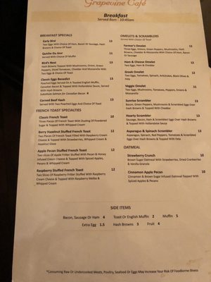 Menu photo 3 Grapevine Café Green Bay, WI