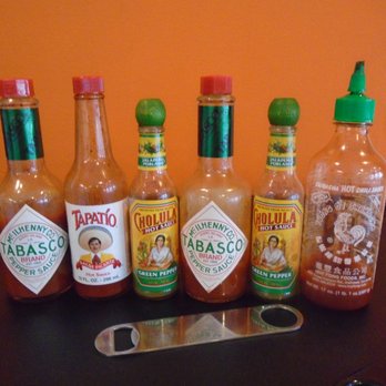 Guac N' Roll - Lots of hot sauces - if you want to add some heat & extra flavor! - Mexican Near Me - New Richmond, Wisconsin