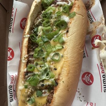 Sumo Dog - Chili-Cheese Sumo Dog - Asian Fusion Near Me - Indio, California Sumo Dog - Chili-Cheese Sumo Dog - Asian Fusion Near Me - Indio, California