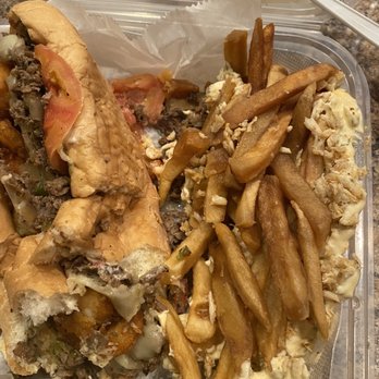 Legacy Carryout & Catering - Philly cheesesteak with shrimp and crab cheese fries - Fast Food Near Me - Waldorf, Maryland Legacy Carryout & Catering - Philly cheesesteak with shrimp and crab cheese fries - Fast Food Near Me - Waldorf, Maryland