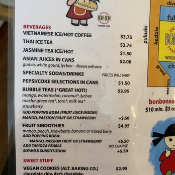 Bon Bon Sandwiches - Menu - Vietnamese Near Me - Chicago, Illinois