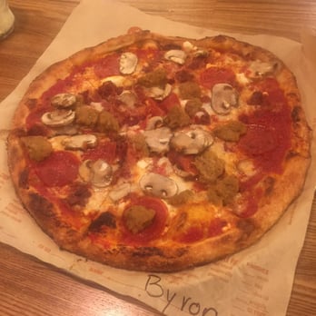Blaze Pizza - Pepperoni, Canadian bacon, mushrooms, bacon, shredded mozzarella and Feta cheese!! - Pizza Near Me - Sugar Land, Texas Blaze Pizza - Pepperoni, Canadian bacon, mushrooms, bacon, shredded mozzarella and Feta cheese!! - Pizza Near Me - Sugar Land, Texas