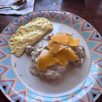 Joy's Kitchen - Half order of biscuits and gravy and eggs - soo soo good - Diners Near Me - Empire, Colorado