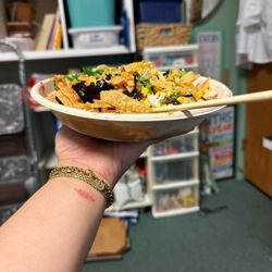 Proven Poke - B.Y.O Large Bowl 3 proteins and a small paper plate.