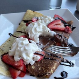 Nutella crepes. I sun banana got strawberry Nutella crepes. I sun banana got strawberry