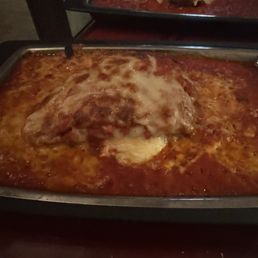 Split veal eggplant Parmesan