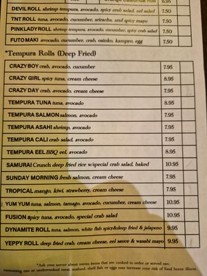 Menu photo 8 Asahi Sushi Clinton Township, MI