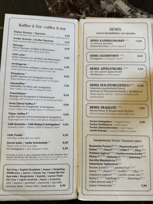 Menu photo 7 Demel Vienna, 9