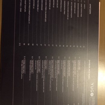 Yugo Ramen - Menu side 1 - Ramen Near Me - Newark, California