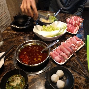 Sichuan Legend - First round - fatty lamb, fatty beef, fish balls, Tianjin cabbage - Hot Pot Near Me - Fairfax, Virginia Sichuan Legend - First round - fatty lamb, fatty beef, fish balls, Tianjin cabbage - Hot Pot Near Me - Fairfax, Virginia