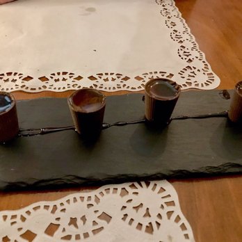 Taberna Anti-Dantas - Chocolate cups : chocolate shell, chocolate mousse and either port or Madeira - Portuguese Near Me - Lisbon, 11