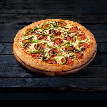 Hellcrust Pizza - a pizza with pepperoni, mushrooms, and cheese - Pizza Near Me - Langley, British Columbia Hellcrust Pizza - a pizza with pepperoni, mushrooms, and cheese - Pizza Near Me - Langley, British Columbia