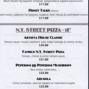 Artista Pizza - Menu. - Pizza Near Me - Pitt Meadows, British Columbia Artista Pizza - Menu. - Pizza Near Me - Pitt Meadows, British Columbia