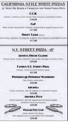 Menu photo 5 Artista Pizza Pitt Meadows, BC Menu photo 5 Artista Pizza Pitt Meadows, BC