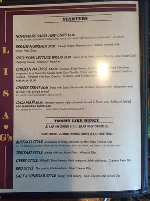 Menu photo 8 Lisa G's Lake Placid, NY