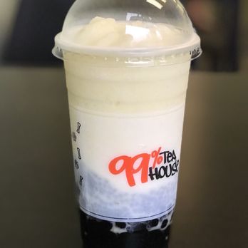 ChaChaCha - Peach smoothie with boba and basil seeds - Desserts Near Me - Fremont, California ChaChaCha - Peach smoothie with boba and basil seeds - Desserts Near Me - Fremont, California