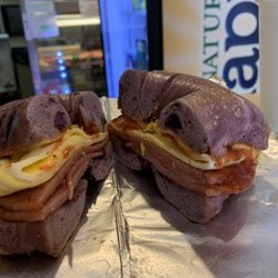 Hole In The Walls Bagels - This place is just on another level I mean you can't beat it look at the New Jerseyan it's a home run let's go baby!