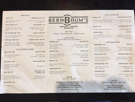 Menu photo 5 Bernbaum's Fargo, ND